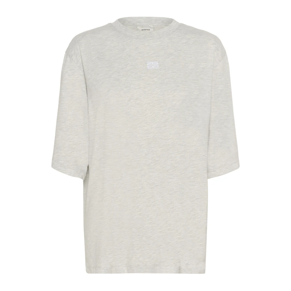 Gestuz Casual Tee Top Licht Grijs Gray Dames
