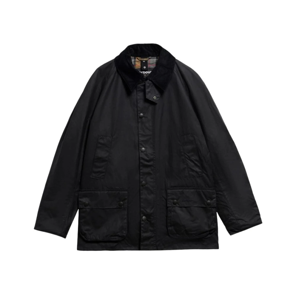 Barbour Uomo Blu - Giacca Di Cotone Cerato Con Colletto - Jackets - S - Immagine 4