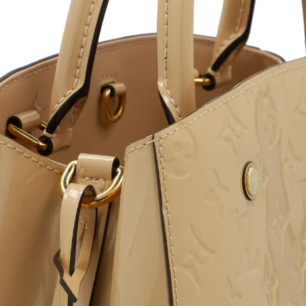Louis Vuitton Vintage Pre-owned Leather handbags Beige Dames