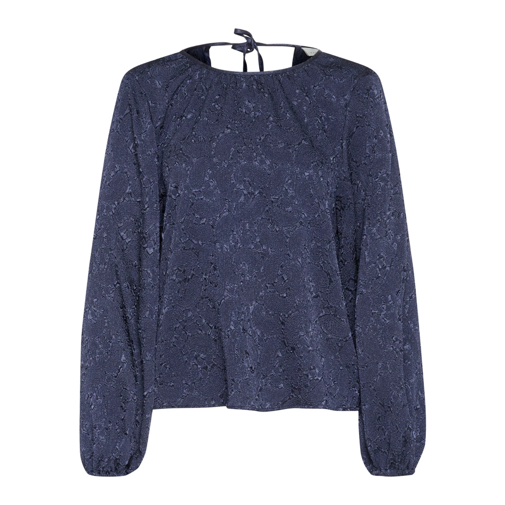 Kaffe Midnight Marine Pofmouw Blouse Blue Dames