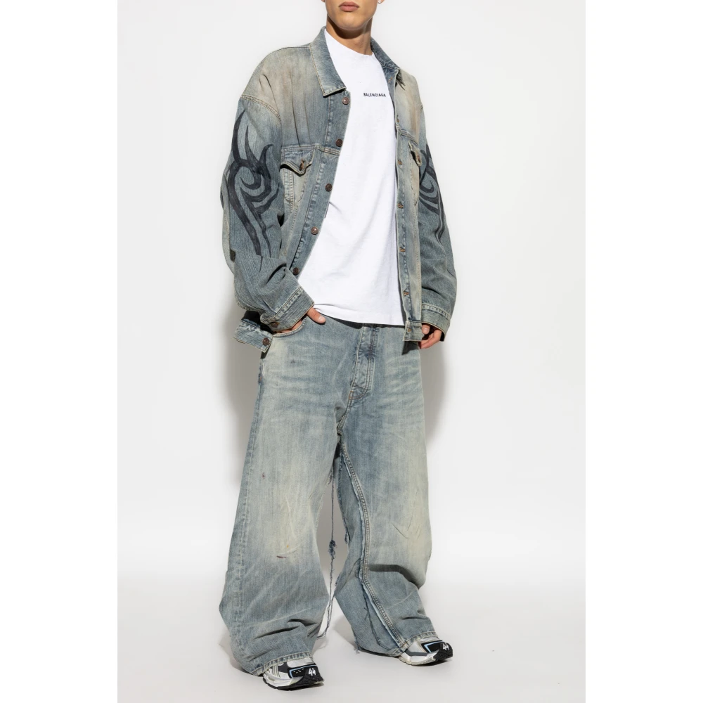 Balenciaga Y2K Denim Jas Blue Heren