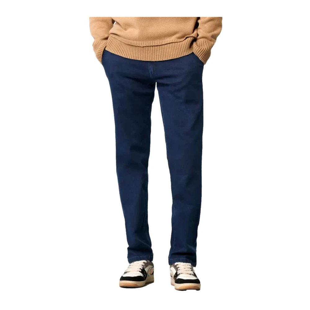 Meyer Moderne pasvorm denim broek Bonn blauw Blue Heren