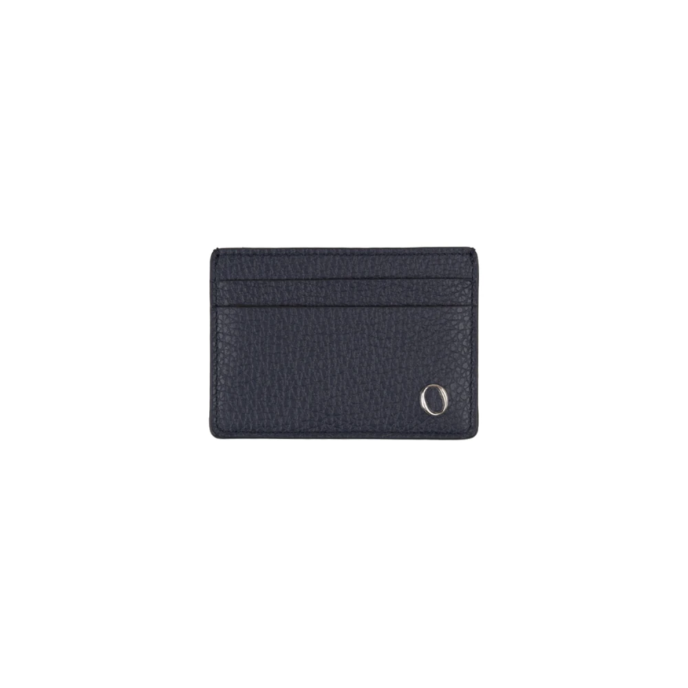 Orciani Men's Blue Leather Card Holder Wallet