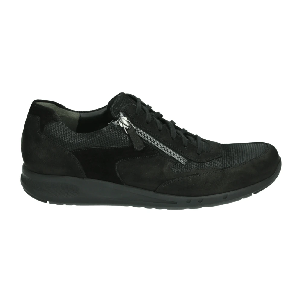 Durea Sportieve Lage Damesschoenen Nubuck Dames Schoenen Zwart