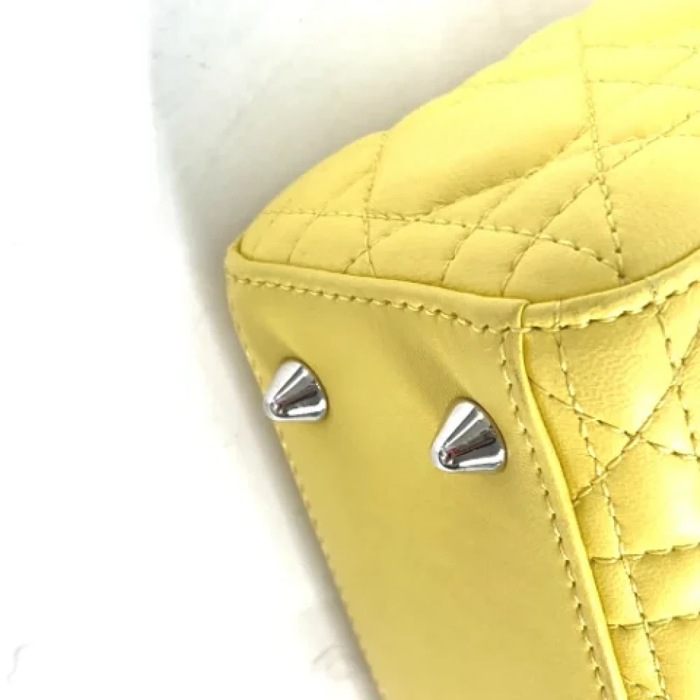 Dior Vintage Pre-owned Leather dior-bags Yellow Dames