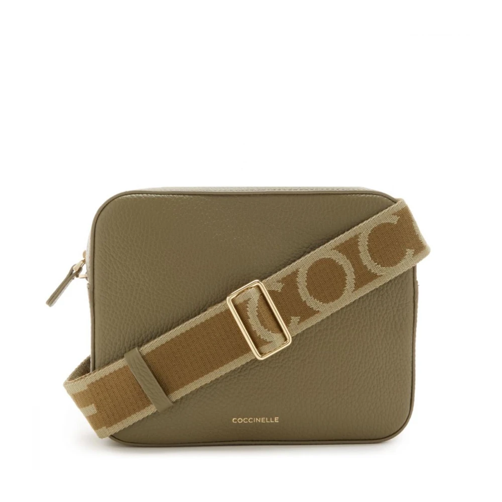 Coccinelle Stijlvolle Leren Crossbody Tas met Rits Green Dames