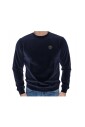 pull-en-coton-bleu-a-col-rond-avec-logo