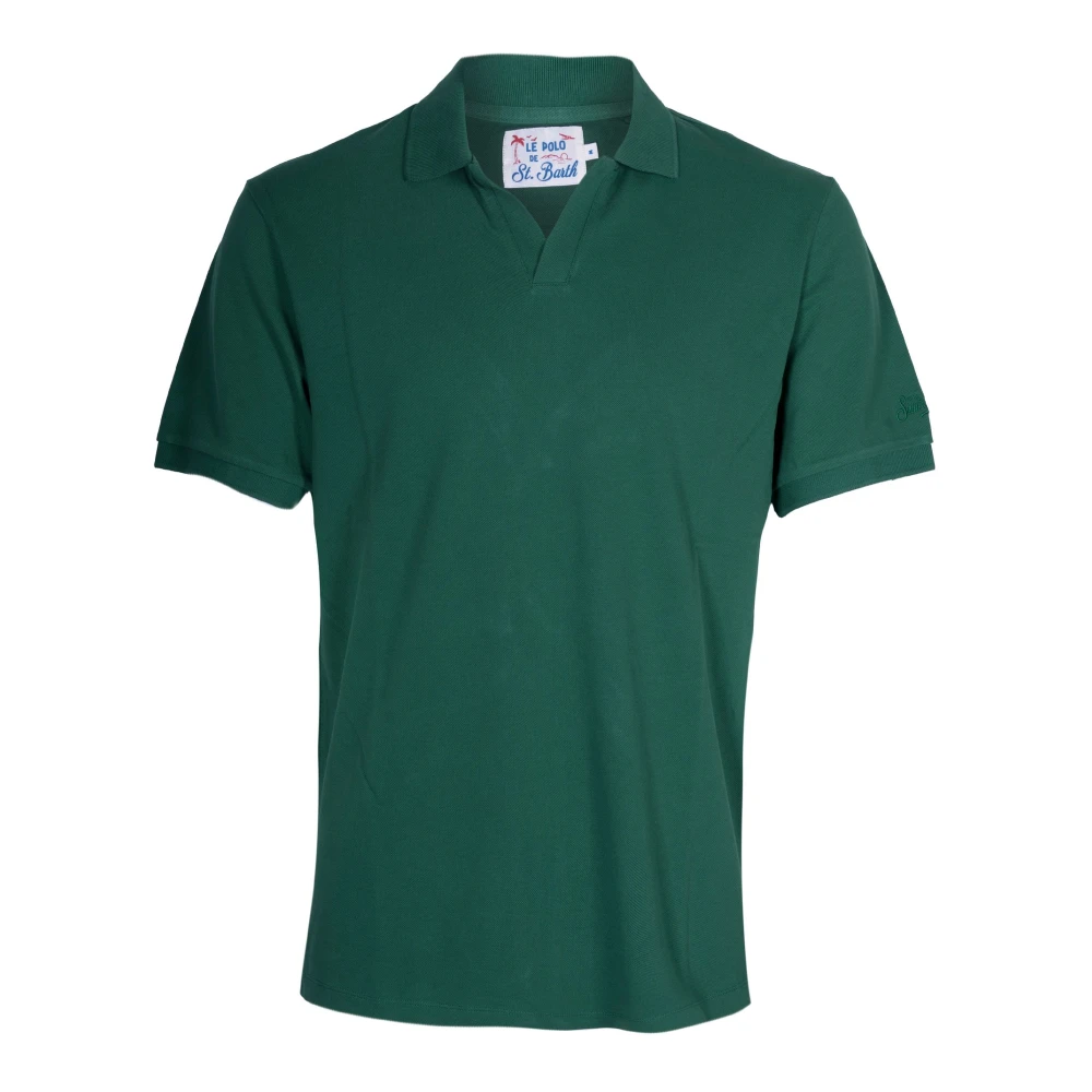 Mc2 Saint Barth Men's Green Polo Shirts,, Pique Polo Shirt 2XL