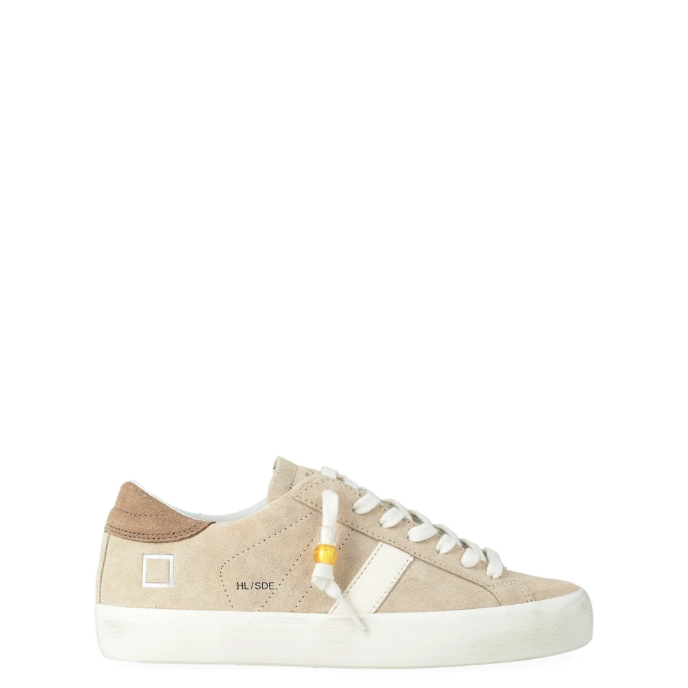 D.a.t.e. Women's Beige Sneakers, 6 Uk, Hill Low Suede