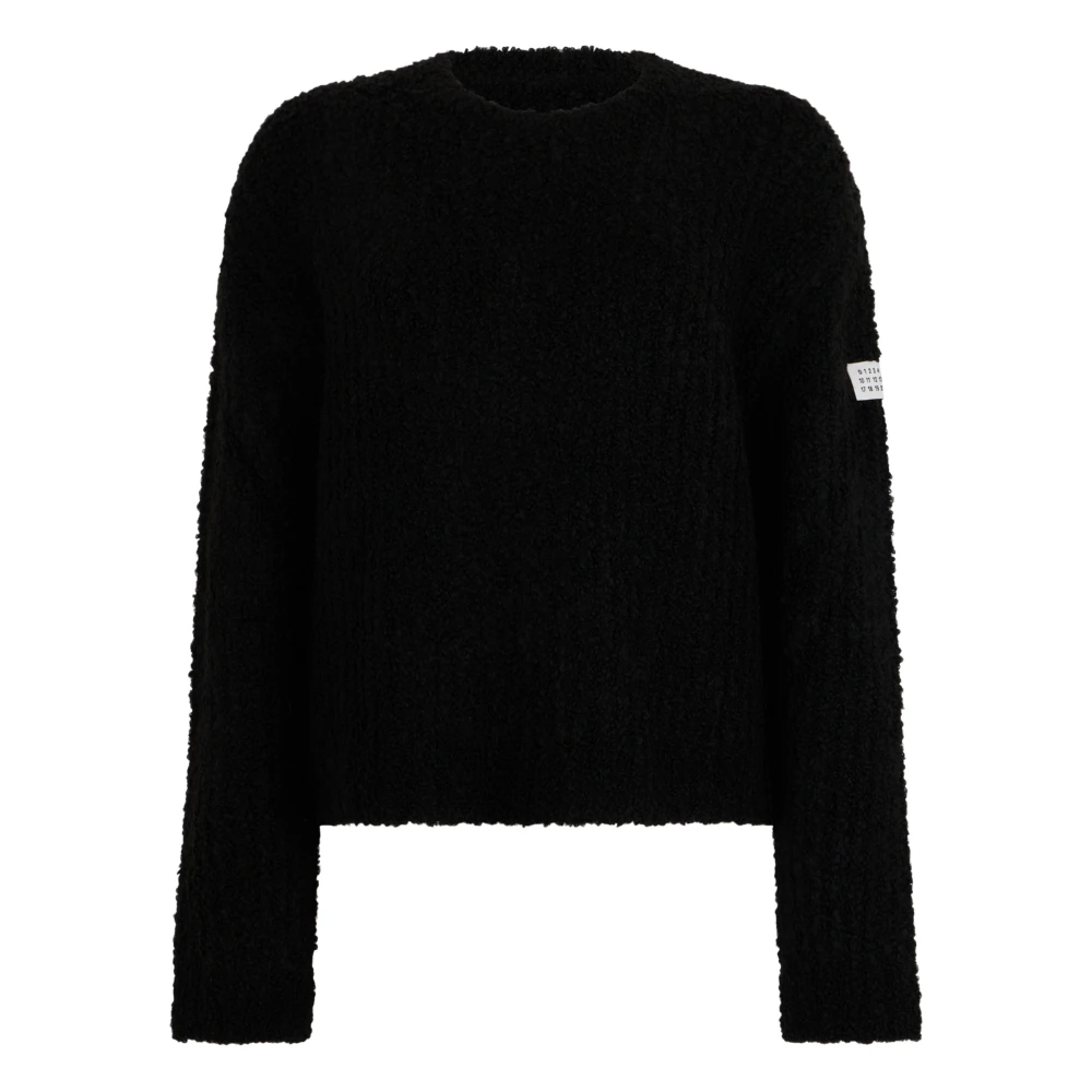 Mm6 Maison Margiela Crewneck Jumper - Female - Round-Neck Knitwear - Black - S - Knitwear