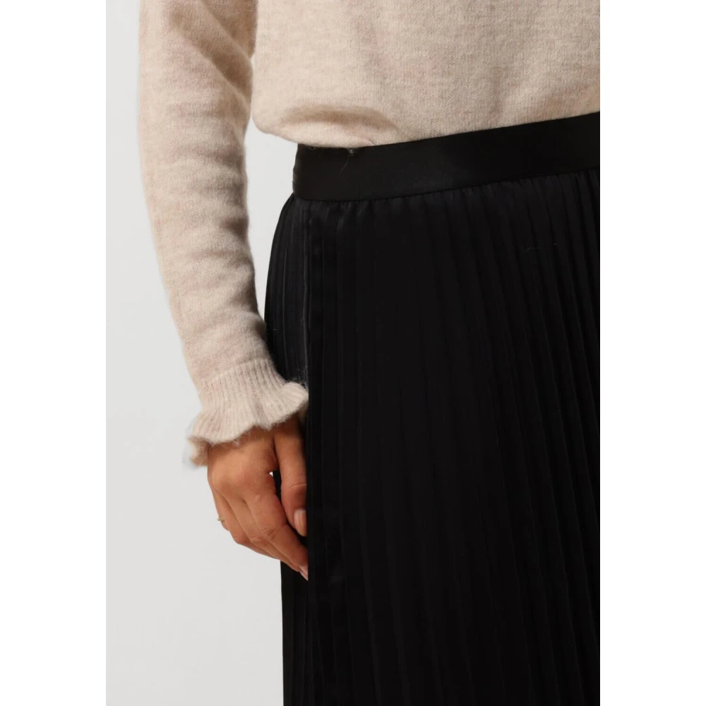 Y.A.S Elegante Zwarte Midi Rok Black Dames