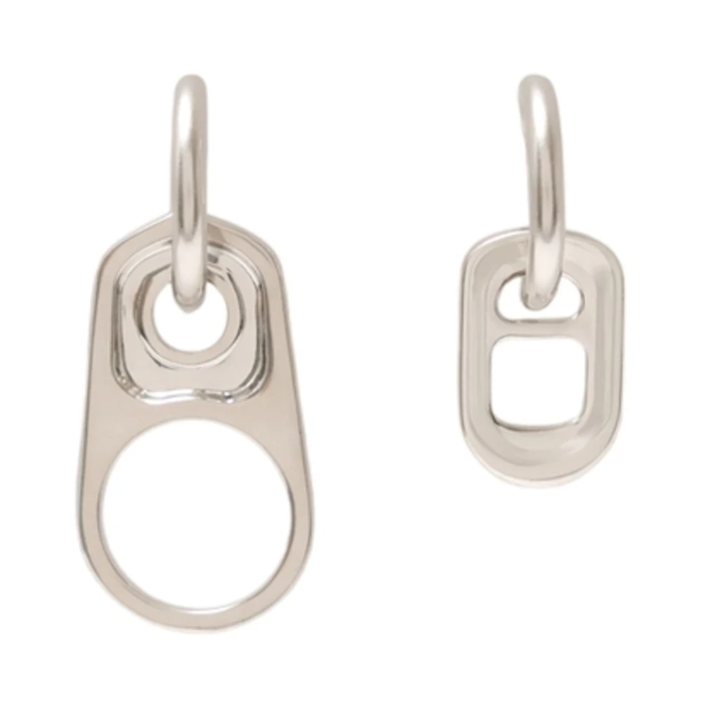 Mm6 Maison Margiela Vrouw Grijs Accessoires Dames, One Size, Sluiting Oorbellen