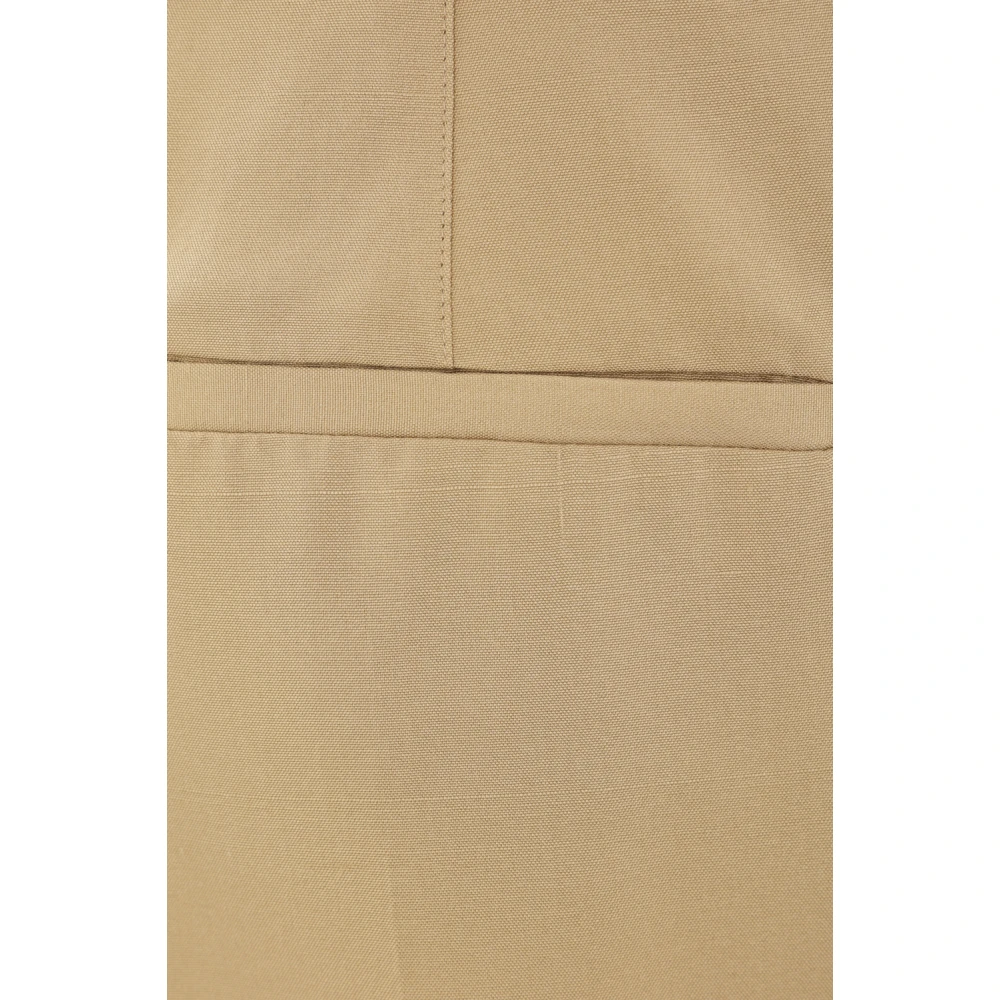 Loro Piana Zijden Pebble Stone Broek Gemaakt in Italië Brown Dames