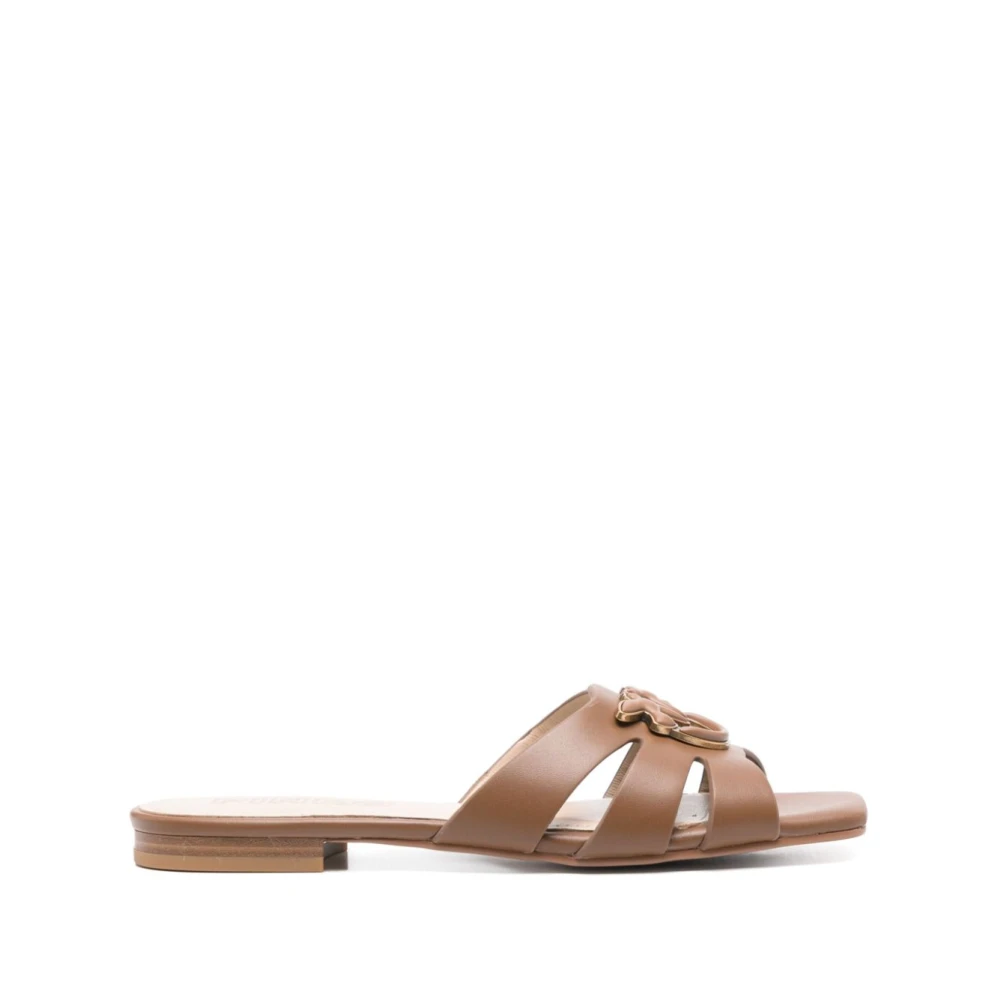 Pinko Women's Brown Sandals With Cut-Out Detailing