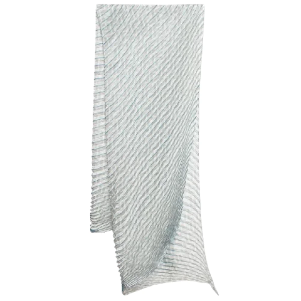 Fendi Vintage Pre-owned Silk scarves Gray Dames