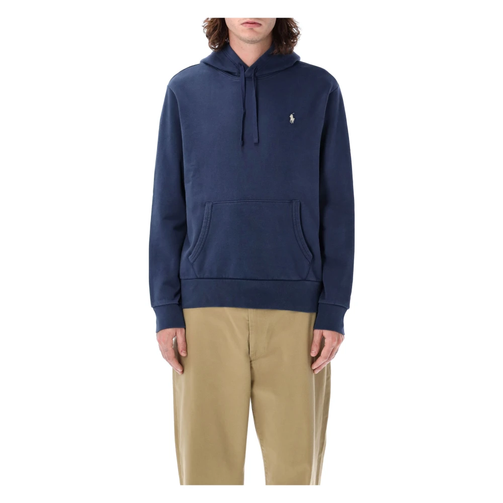 Ralph Lauren Cotton Classi RL Hoodie Blue Heren