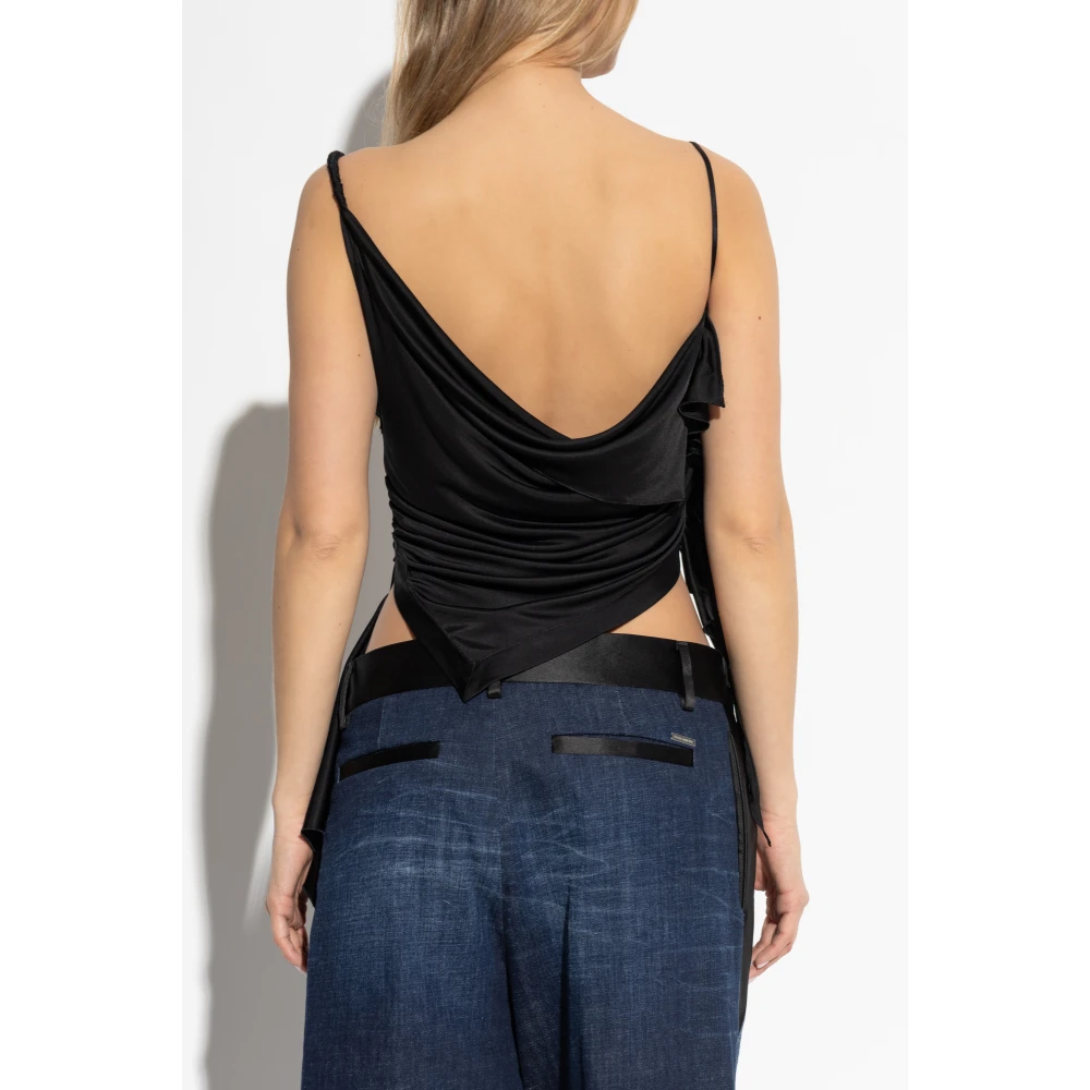 Dsquared2 Gedrapeerde top Black Dames