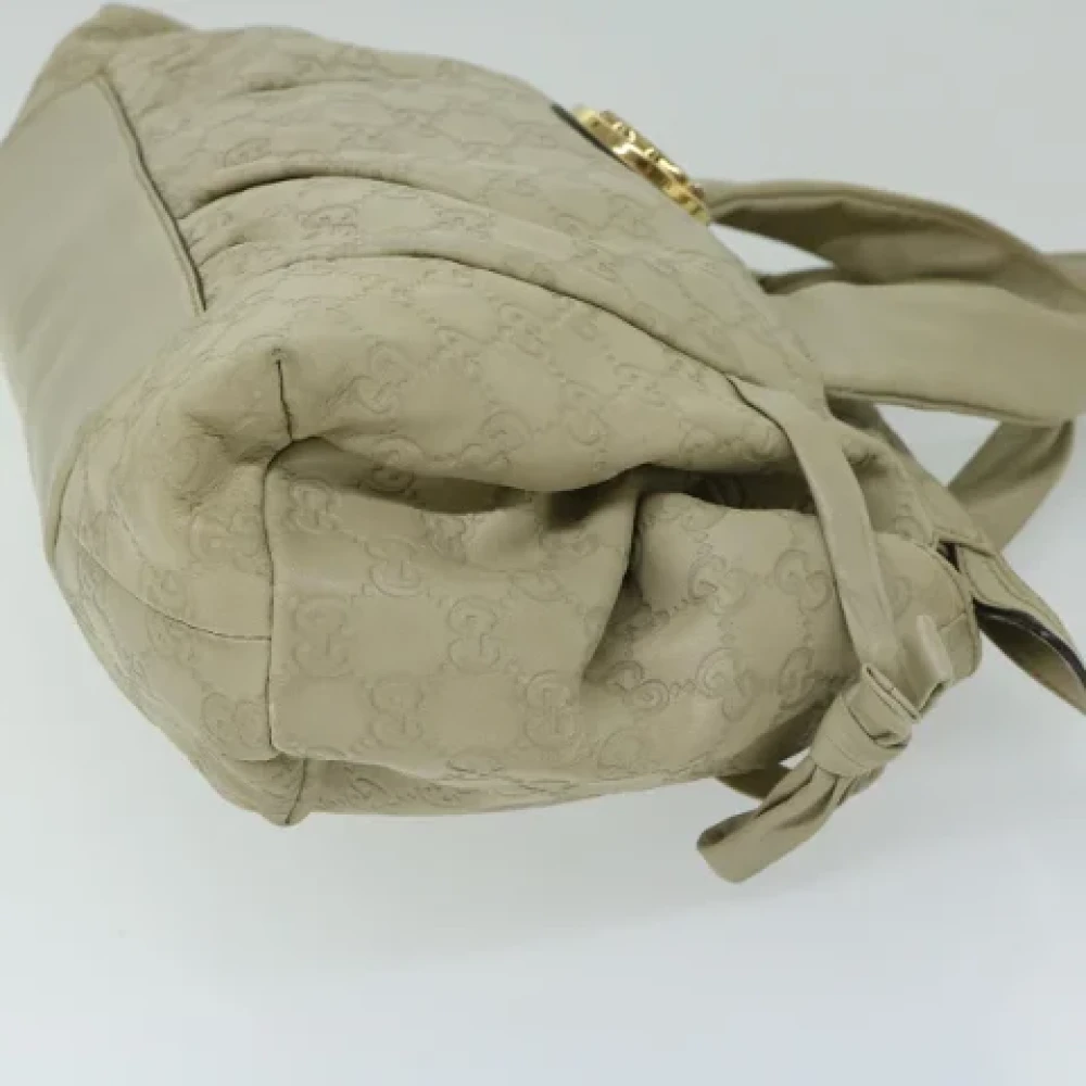 Gucci Vintage Pre-owned Leather handbags Beige Dames