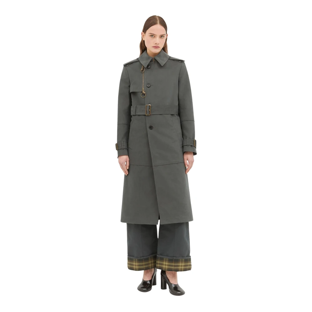 Burberry Klassieke Katoenen Trenchcoat Gray Dames