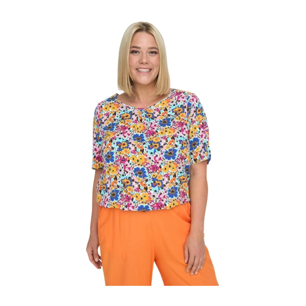 Only Carmakoma Stijlvolle Top voor Vrouwen Multicolor Dames