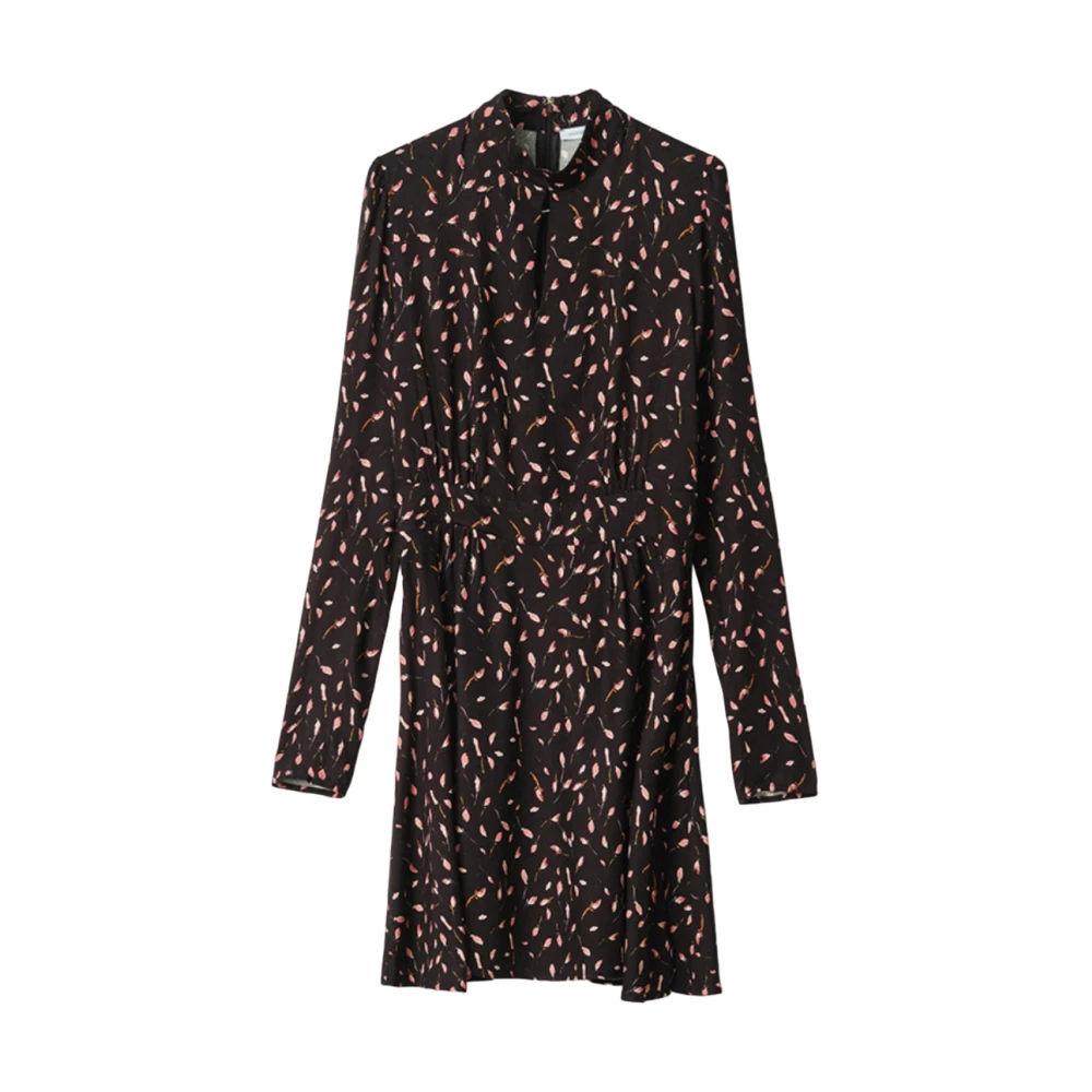 Mar De Margaritas Zwarte Viscose Jurk met Uitsnijding Detail Black Dames