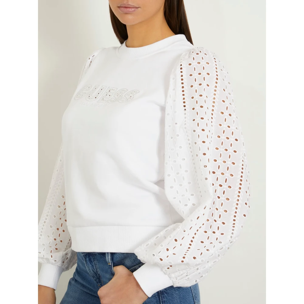 Guess Sangallo Sweater Wit White Dames