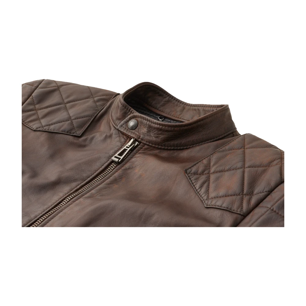 Belstaff Legacy Outlaw Gewaxt Leren Jas Brown Heren