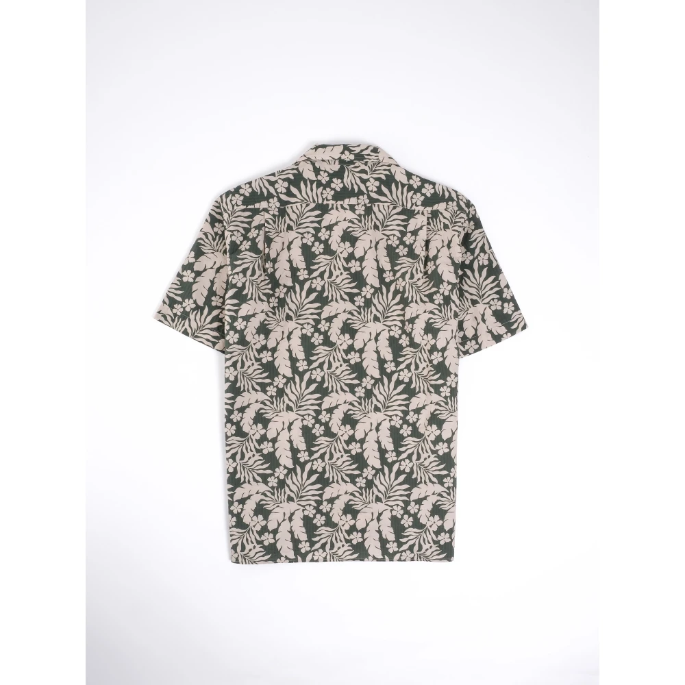 Hartford Palm MC Flower Print Shirt Green Heren