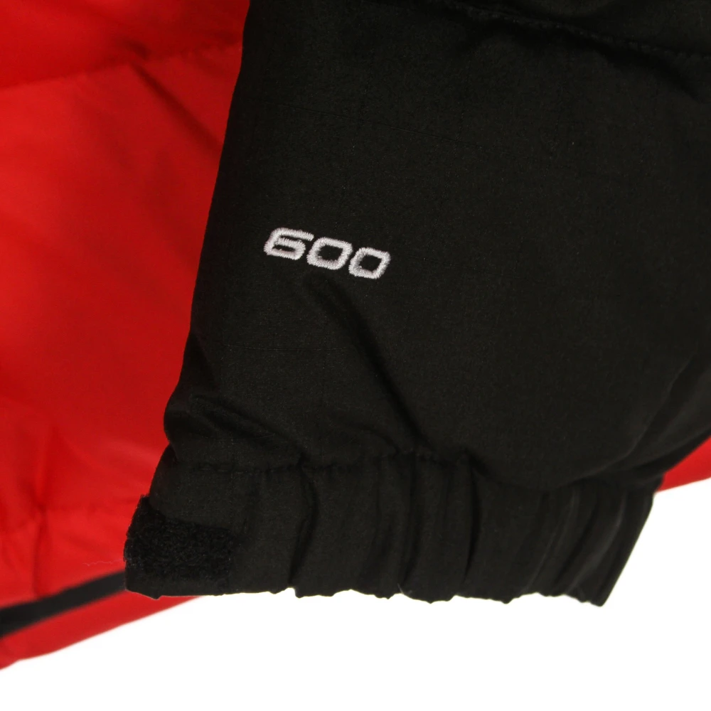 The North Face Rood zwarte donsjas met afneembare capuchon Red Heren