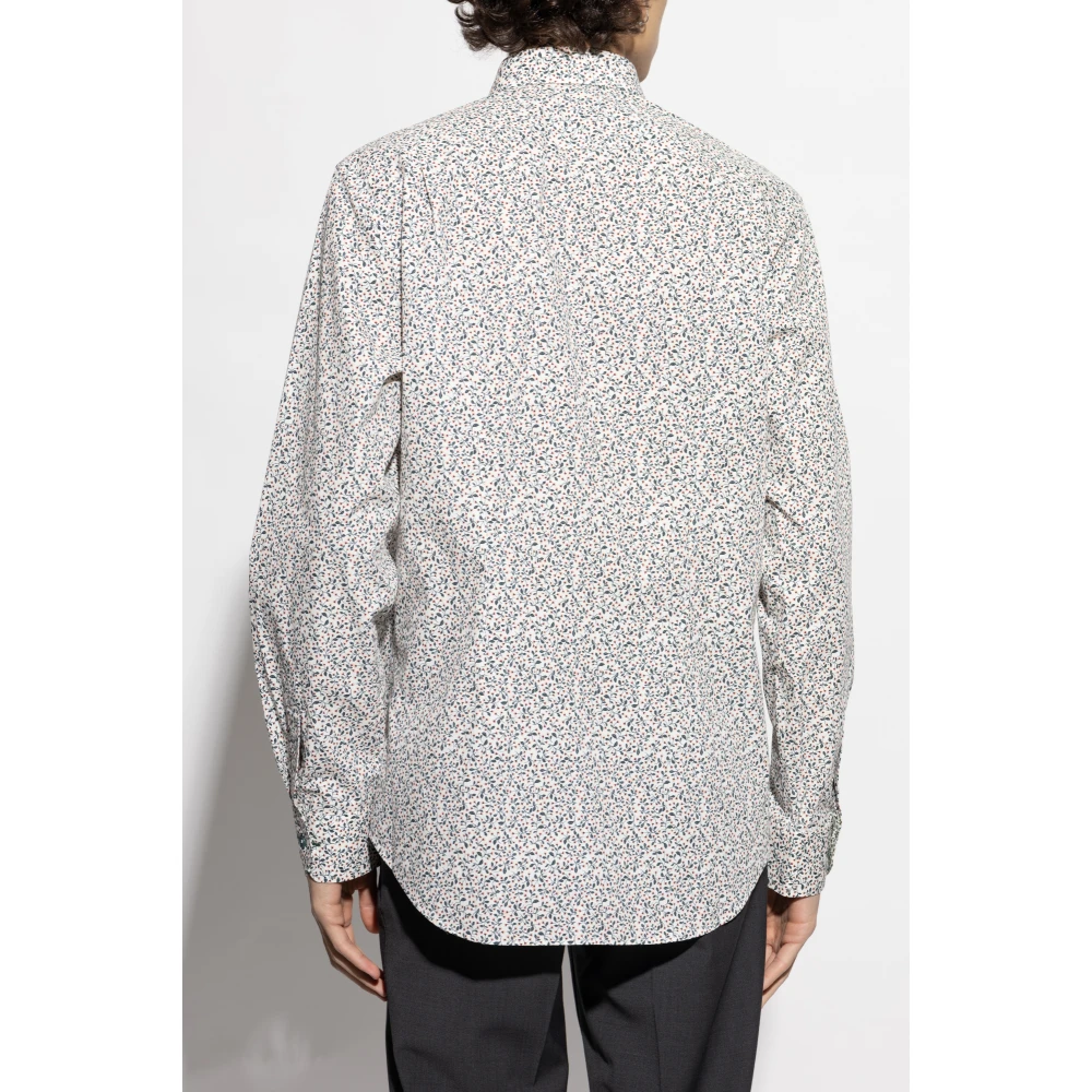 Paul Smith Overhemd met bloemenmotief White Heren