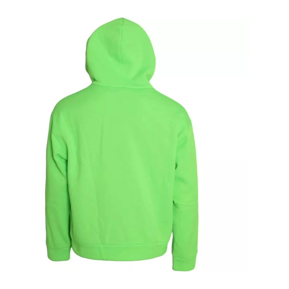 Dolce & Gabbana Neon Groen Logo Hoodie Sweater Green Heren