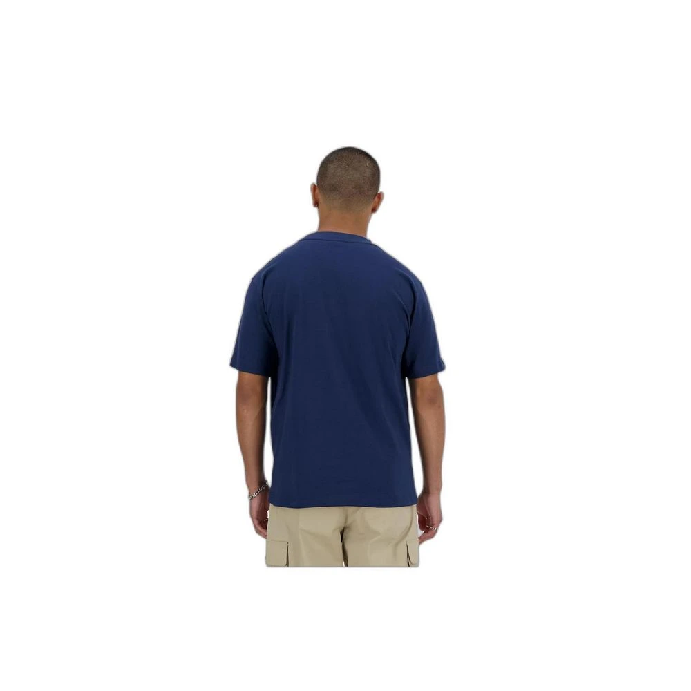 New Balance Blauw Katoenen Heren T-shirt Lente Zomer Collectie Blue Heren