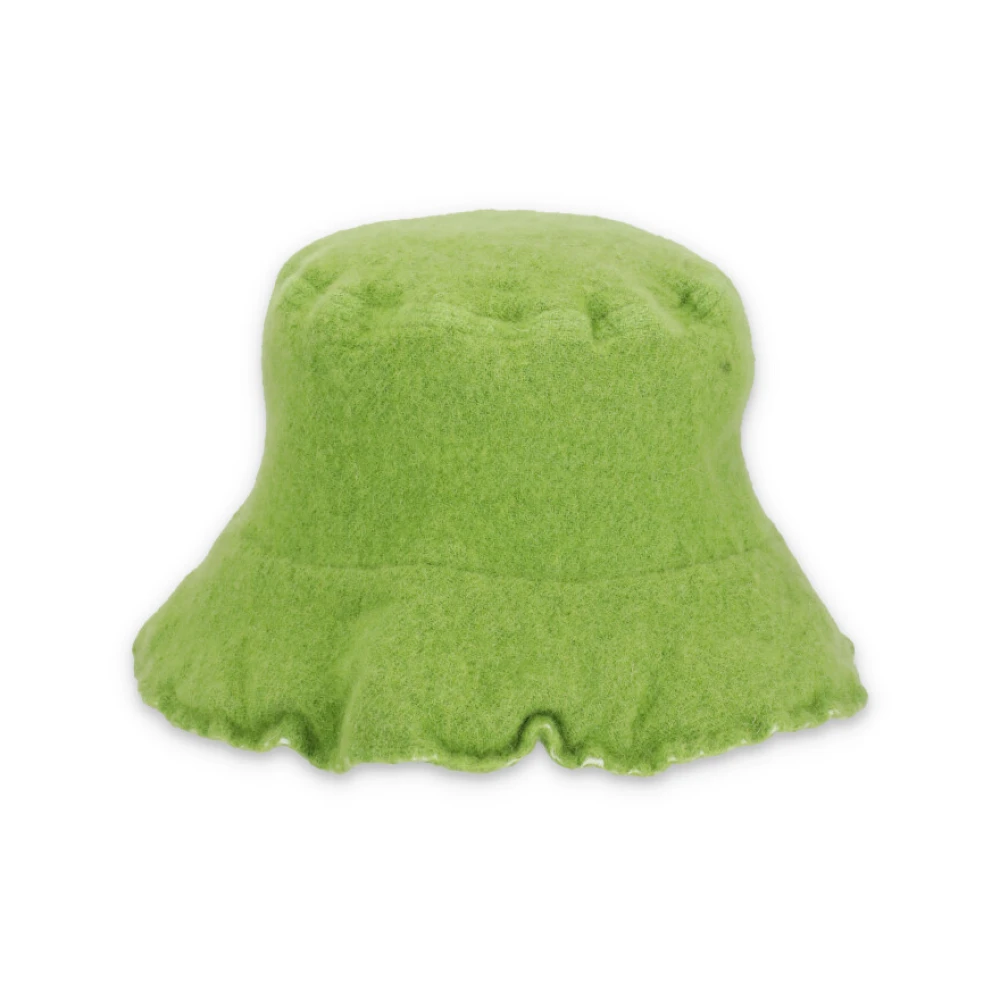 Comme des Garçons Groene wollen bucket hoed voor mannen Green Heren
