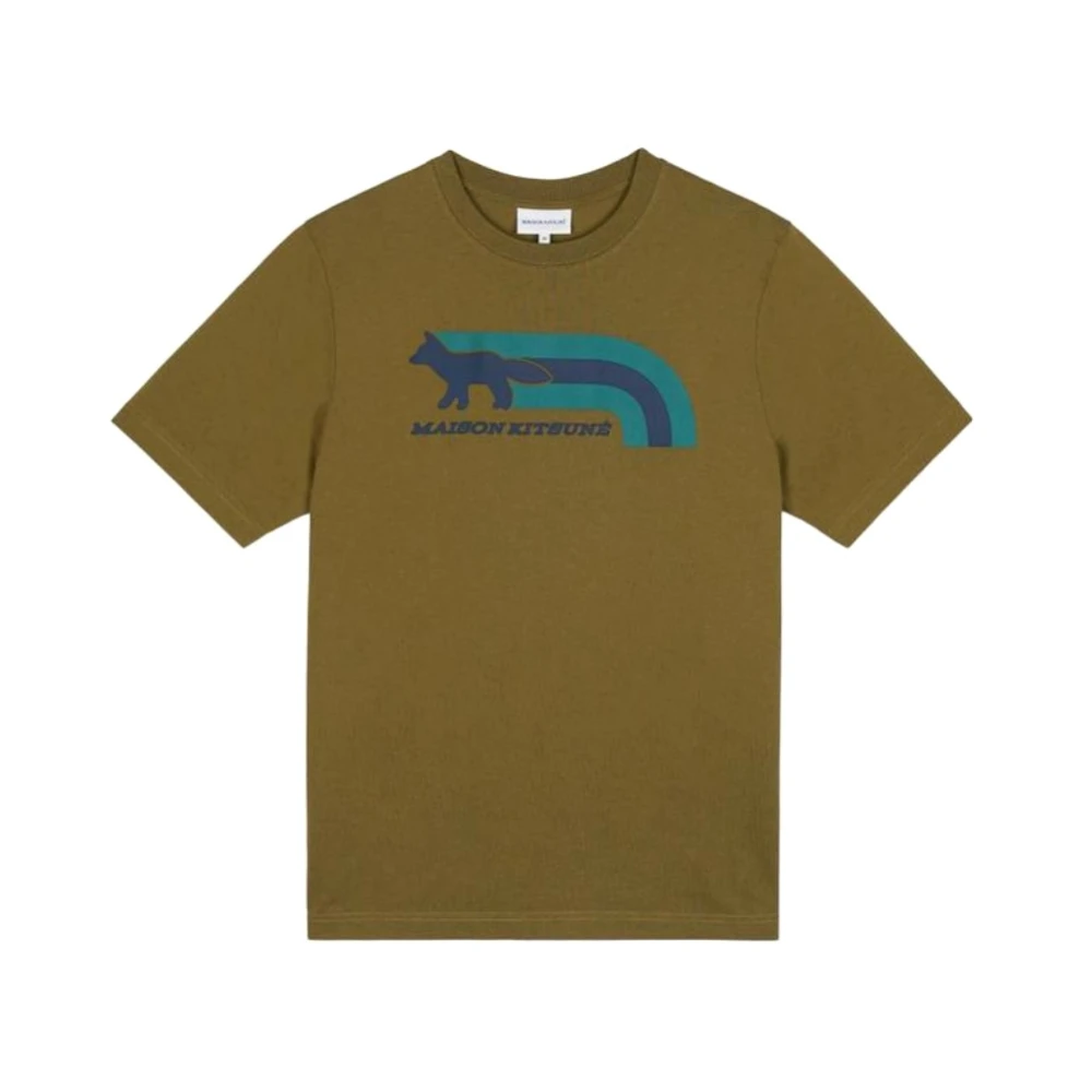 Maison Kitsuné Avslappnad Bomull T-shirt Green, Herr