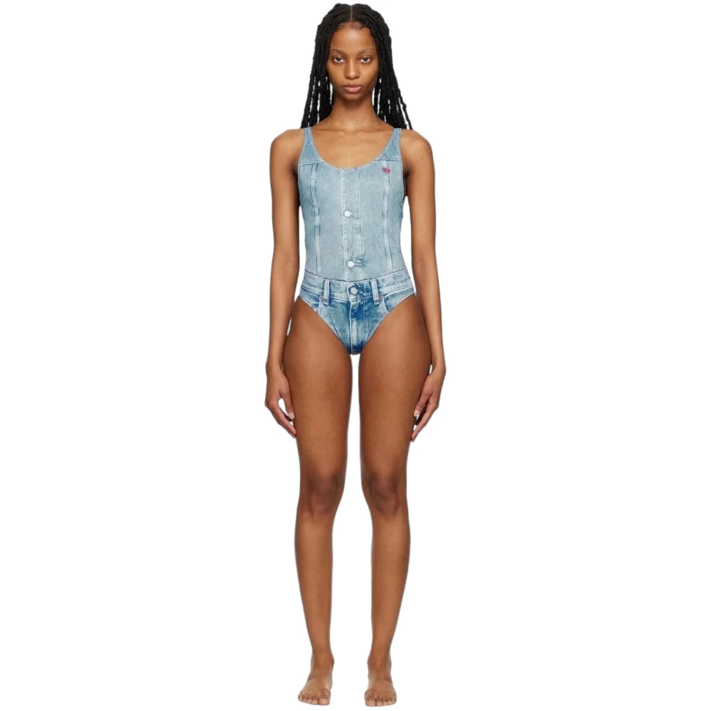 Diesel Stijlvol Eendelig Badpak Blue Dames