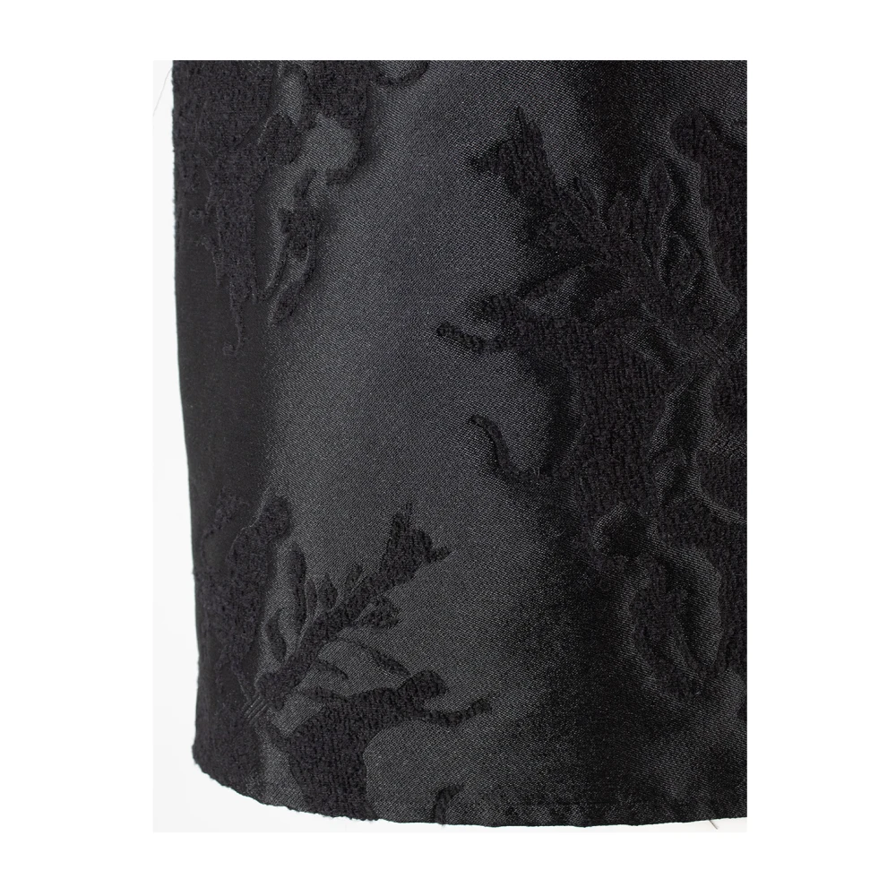 Fabiana Filippi Elegante Midi Flared Jacquard Rok Black Dames