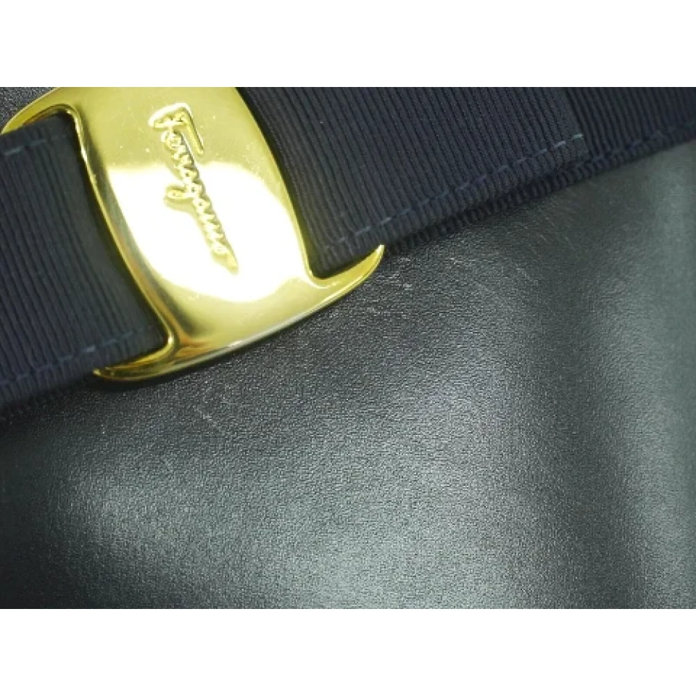 Salvatore Ferragamo Pre-owned Leather totes Blue Dames