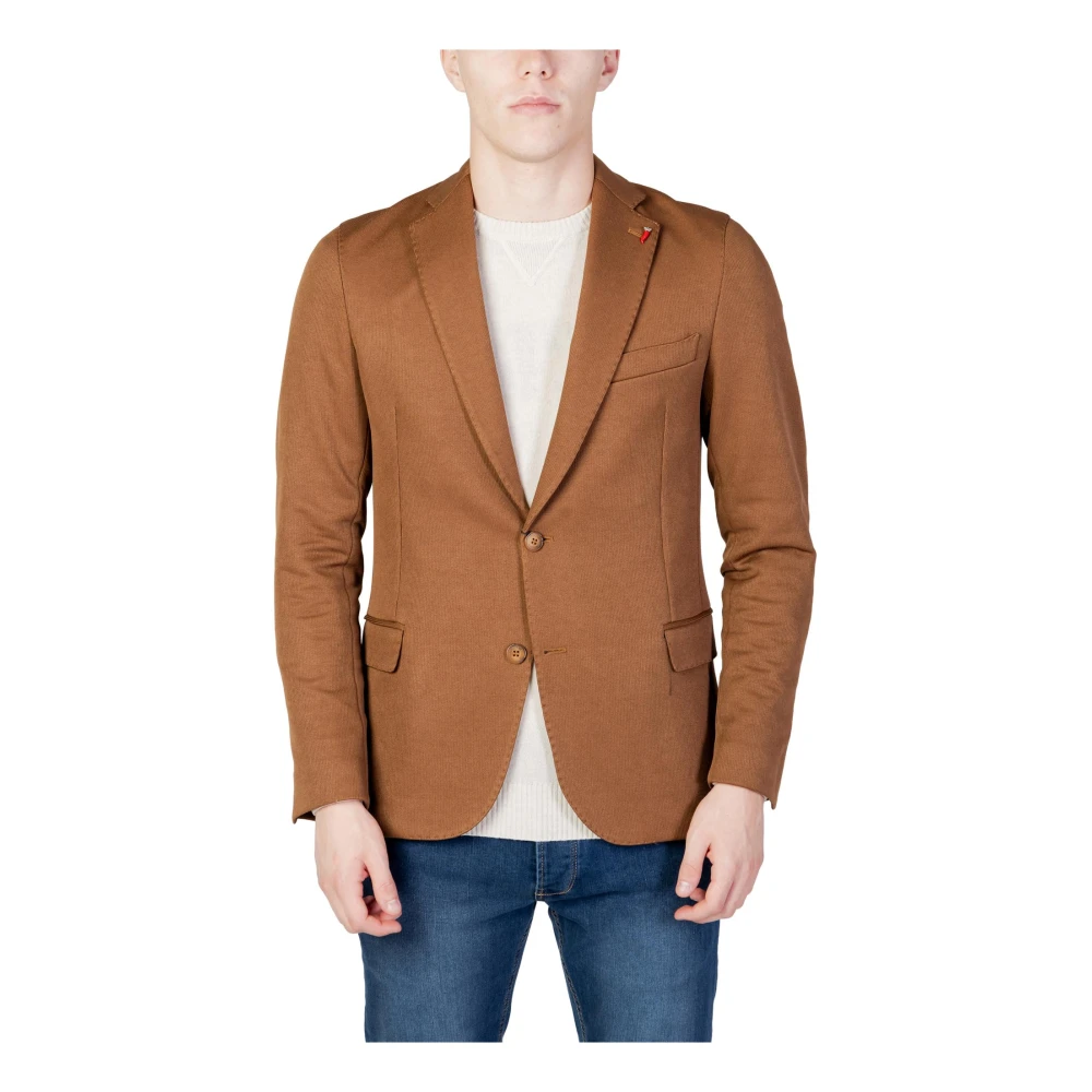 Mulish Bruine Geknoopte Blazer voor Mannen Brown Heren