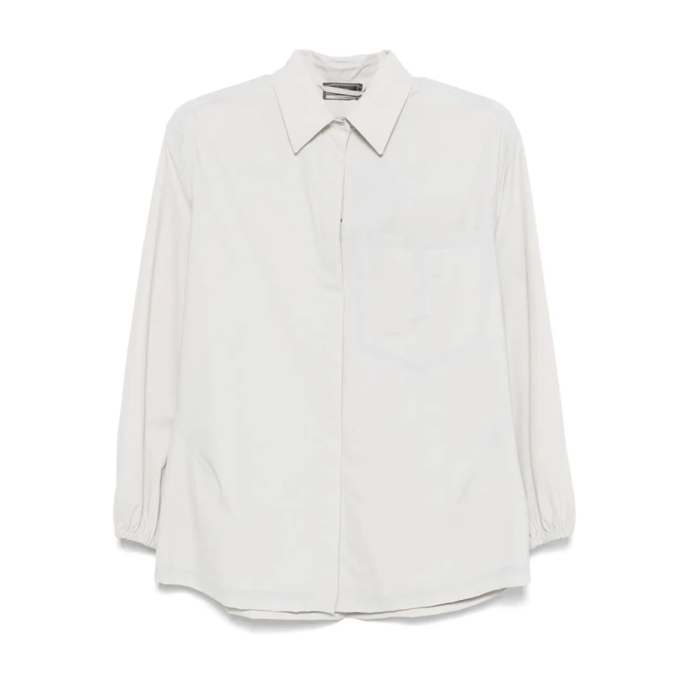 Herno Women's Gray Shirts, L, Casual Cotton Shirt For Men