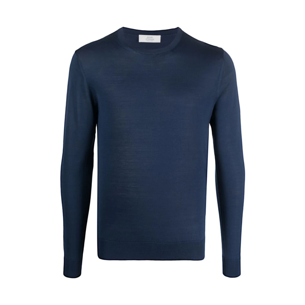 Mauro Ottaviani Zijden Ronde Hals T-Shirt Blue Heren
