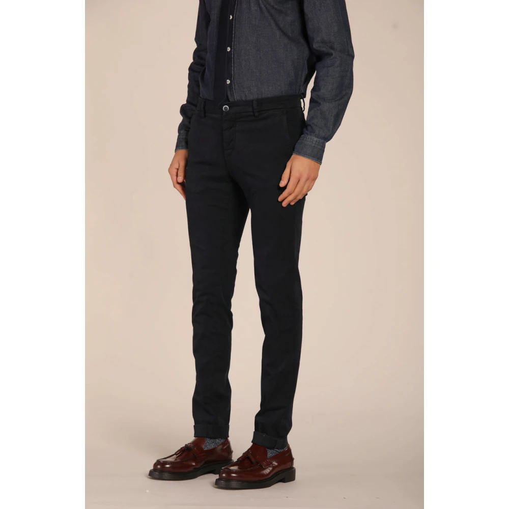 Mason's Milano Style Heren Chino Broek Blue Heren
