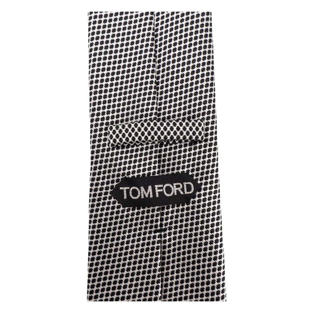 Tom Ford Zijden stropdas met micro-patroon Gray Heren