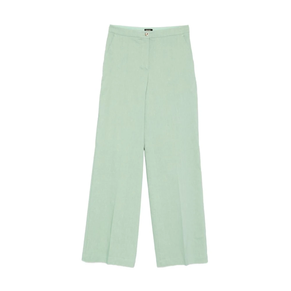 Pinko Women's Green Wide Trousers, S, Wide Trousers