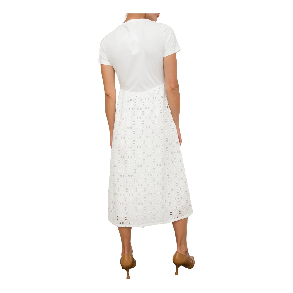 Twinset Witte Midi Jurk met Koord White Dames