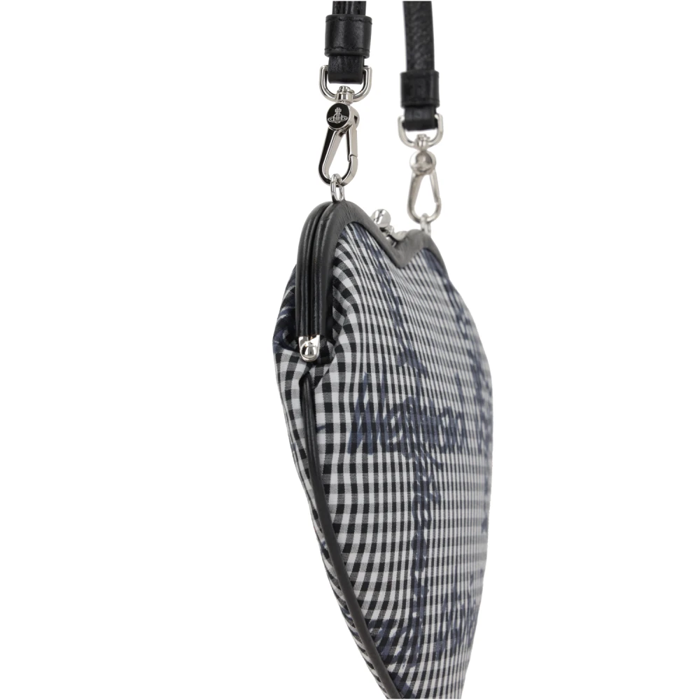 Vivienne Westwood Geruite Geborduurde Clutch met Zilveren Hardware Gray Dames