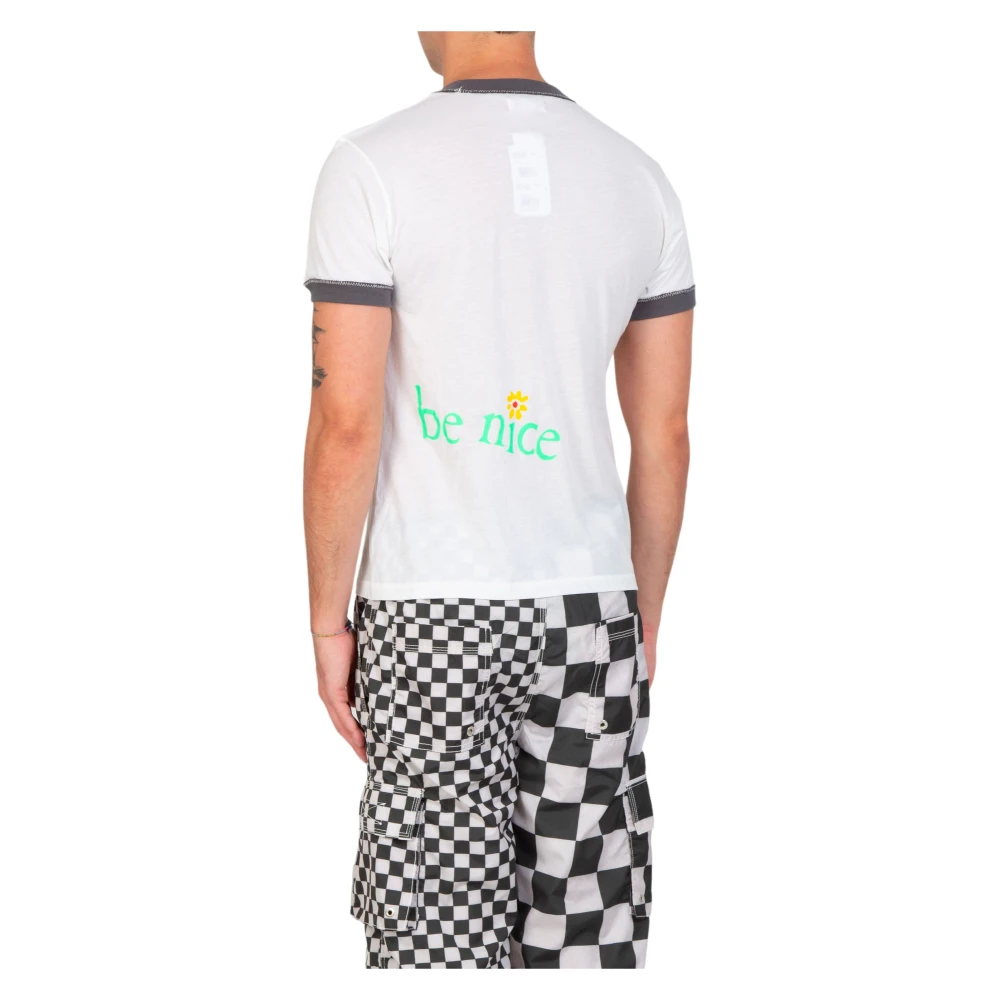 ERL Witte Venice Fitted Tee White Heren