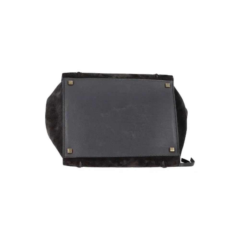 Celine Vintage Pre-owned Suede celine-bags Black Dames