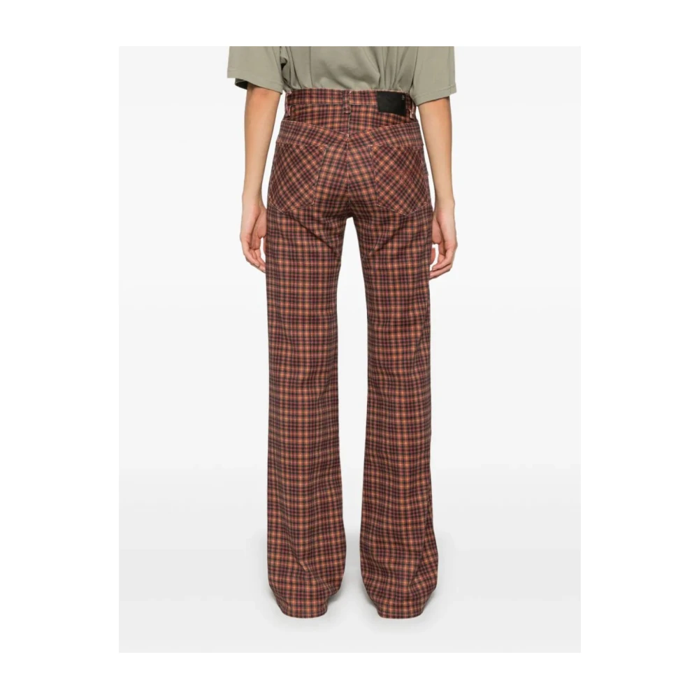 R13 Auburn Plaid Jane Jeans Brown Dames