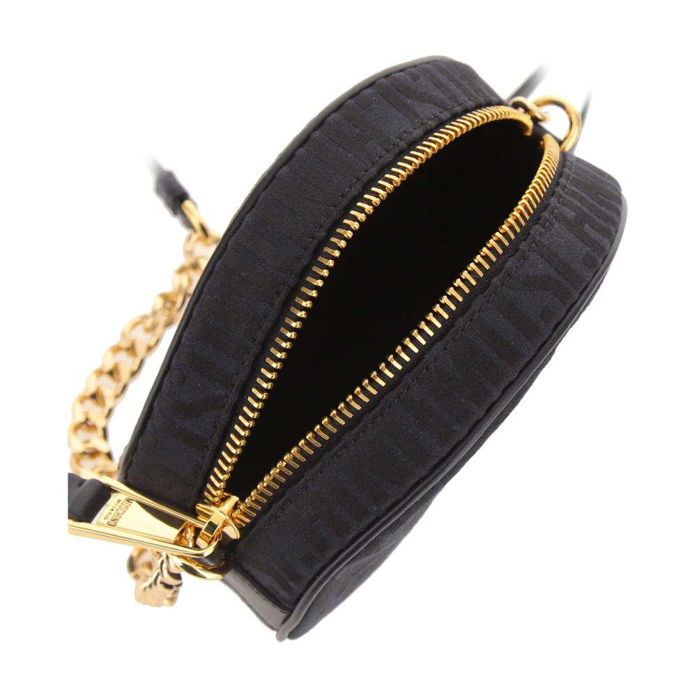 Moschino Ronde Logo Schoudertas Black Dames