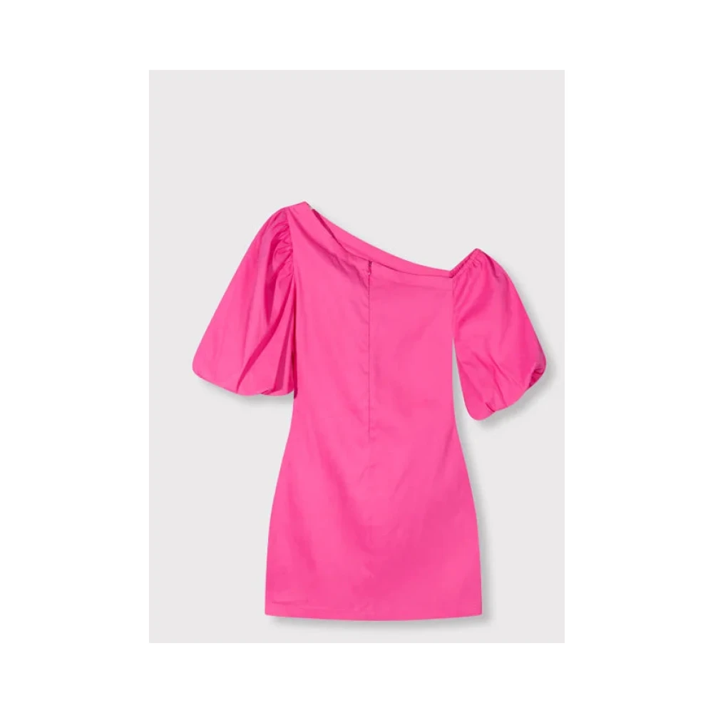 Alix The Label Ballonmouw Linnen Jurk Pink Dames